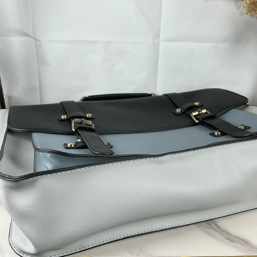 Ecosusi Sophisticated Black Blue Gray Backpack Briefcase Shoulder Bag Laptop Wor